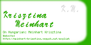 krisztina meinhart business card